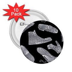 Pattern Shiny Shoes 2 25  Buttons (10 Pack) 