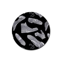 Pattern Shiny Shoes Rubber Coaster (round) 