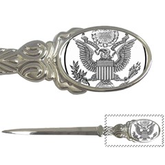 Black & White Great Seal Of The United States - Obverse  Letter Opener by abbeyz71