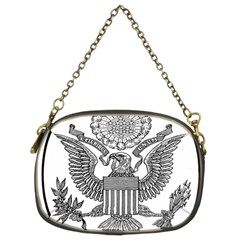 Black & White Great Seal Of The United States - Obverse  Chain Purse (two Sides) by abbeyz71