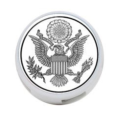 Black & White Great Seal Of The United States - Obverse  4-port Usb Hub (one Side) by abbeyz71