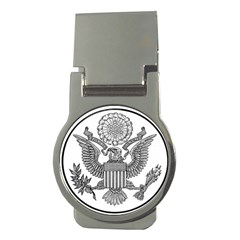 Black & White Great Seal Of The United States - Obverse  Money Clips (round)  by abbeyz71