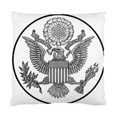 Black & White Great Seal Of The United States - Obverse  Standard Cushion Case (two Sides) by abbeyz71