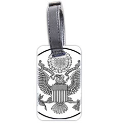 Black & White Great Seal Of The United States - Obverse  Luggage Tag (two Sides) by abbeyz71