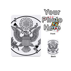 Black & White Great Seal Of The United States - Obverse  Playing Cards 54 Designs (mini) by abbeyz71