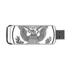 Black & White Great Seal Of The United States - Obverse  Portable Usb Flash (one Side) by abbeyz71