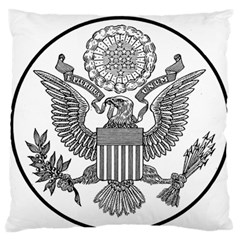 Black & White Great Seal Of The United States - Obverse  Standard Flano Cushion Case (two Sides) by abbeyz71