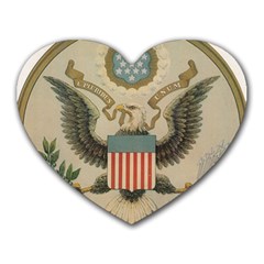 Great Seal Of The United States - Obverse Heart Mousepads by abbeyz71