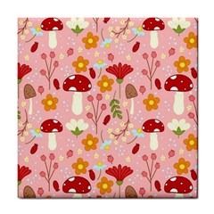 Floral Surface Pattern Design Tile Coaster