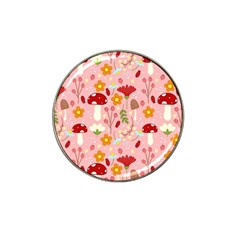 Floral Surface Pattern Design Hat Clip Ball Marker