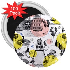 The Park  Pattern Design 3  Magnets (100 Pack) by Sudhe