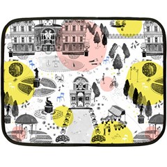 The Park  Pattern Design Fleece Blanket (mini)