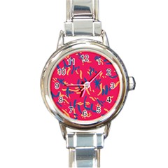 Pattern Booty Faces Round Italian Charm Watch