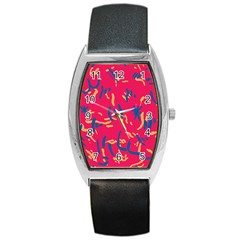 Pattern Booty Faces Barrel Style Metal Watch