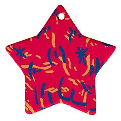 Pattern Booty Faces Star Ornament (two Sides)