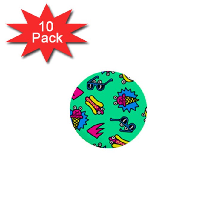 Pattern Adweeksummer 1  Mini Buttons (10 pack) 