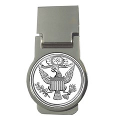 Black & White Great Seal Of The United States - Obverse, 1877 Money Clips (round)  by abbeyz71