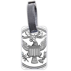 Black & White Great Seal Of The United States - Obverse, 1877 Luggage Tag (two Sides) by abbeyz71