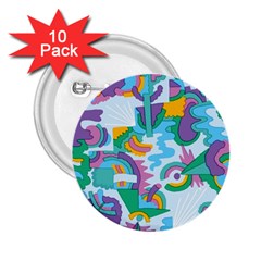 Pattern Hotdogtrap 2 25  Buttons (10 Pack) 