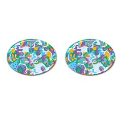 Pattern Hotdogtrap Cufflinks (oval)