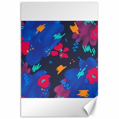 Patterns Rosebuds Canvas 24  X 36  by Sudhe