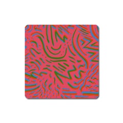 Pattern Saying Wavy Square Magnet