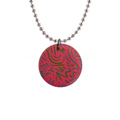 Pattern Saying Wavy 1  Button Necklace