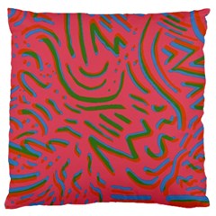Pattern Saying Wavy Large Cushion Case (two Sides) by Sudhe