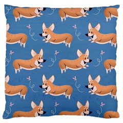 Corgi Patterns Large Cushion Case (one Side)