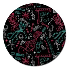 Abstract Pattern Magnet 5  (round)