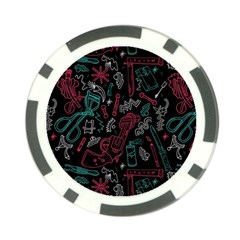 Abstract Pattern Poker Chip Card Guard