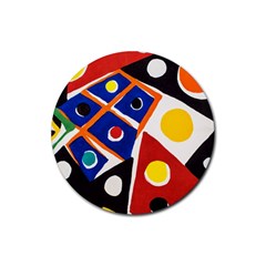 Pattern And Decoration Revisited At The East Side Galleries Rubber Round Coaster (4 Pack) 