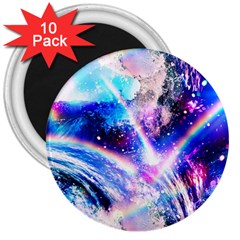 Crystal Wave Pattern Design 3  Magnets (10 Pack) 