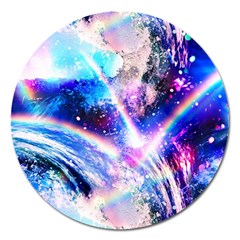 Crystal Wave Pattern Design Magnet 5  (round)