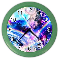 Crystal Wave Pattern Design Color Wall Clock