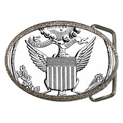 Black & White Great Seal Of The United States - Obverse, 1782 Belt Buckles by abbeyz71