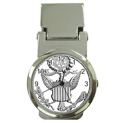 Black & White Great Seal Of The United States - Obverse, 1782 Money Clip Watches by abbeyz71