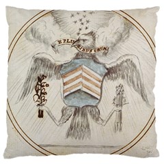 Great Seal of the United States Drawing, 1782 Large Cushion Case (One Side)