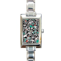 Illustration Abstract Pattern Rectangle Italian Charm Watch