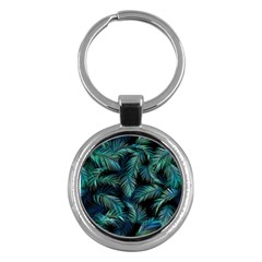 Palms Pattern Design Key Chain (round)