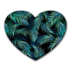 Palms Pattern Design Heart Mousepads by Sudhe