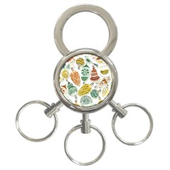 Surface Pattern  Vintage Christmas Ornaments 3-ring Key Chain