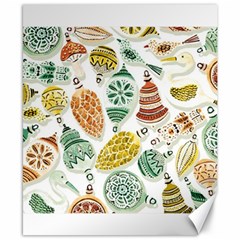 Surface Pattern  Vintage Christmas Ornaments Canvas 8  X 10 