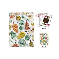 Surface Pattern  Vintage Christmas Ornaments Playing Cards Single Design (mini)