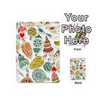 Surface Pattern  Vintage Christmas Ornaments Playing Cards 54 Designs (Mini) Front - Heart5