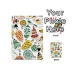 Surface Pattern  Vintage Christmas Ornaments Playing Cards 54 Designs (Mini) Front - Spade4