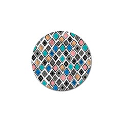 Diamond Shapes Pattern Golf Ball Marker