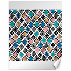 Diamond Shapes Pattern Canvas 12  X 16 