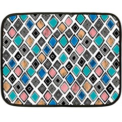 Diamond Shapes Pattern Fleece Blanket (mini) by Sudhe