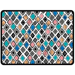 Diamond Shapes Pattern Double Sided Fleece Blanket (large)  by Sudhe